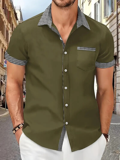 Muške ležerne modne majice kratkih rukava s printom, muške košulje za ljetni odmor za poslovni odmor na plaži, muške majice