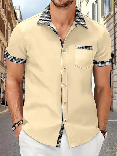 Muške ležerne modne majice kratkih rukava s printom, muške košulje za ljetni odmor za poslovni odmor na plaži, muške majice