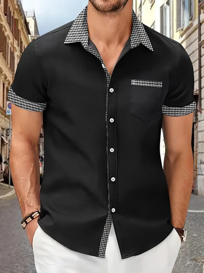 Muške ležerne modne majice kratkih rukava s printom, muške košulje za ljetni odmor za poslovni odmor na plaži, muške majice