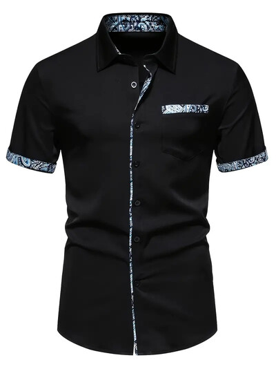 Muške ležerne modne majice kratkih rukava s printom, muške košulje za ljetni odmor za poslovni odmor na plaži, muške majice