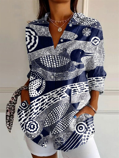 HOcean show 3d print majice ženska moda Havajske košulje ležerne majice za plažu ulične profesionalne majice ženska odjeća lape