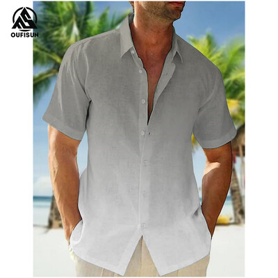 2024 Ležerne muške košulje Ljetna odjeća Gradijentna grafika Odjeća Odmor na moru Prevelike majice kratkih rukava za muške košulje