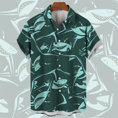 Meeste särgid Hawaii Sea Animal Print Tops 2024 Uus suvine ülisuur T-särk Naiste vaalad Turtl Graafilised lühikeste varrukatega unisex topid