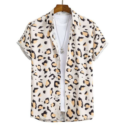 Havajske košulje za muškarce 3D prugaste majice kratkih rukava Ljetne široke ležerne majice Jednostavna modna prevelika muška odjeća