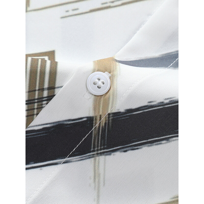 Cămașă pentru bărbați, cu mâneci scurte, pentru vara 2024, ocazională de vacanță