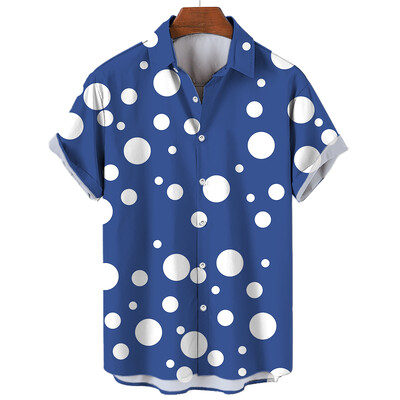 Muška havajska košulja kratkih rukava, elegantna ljetna prugasta moda s printom, ležerna društvena prevelika Y2k Harajuku luksuzna odjeća, vruća