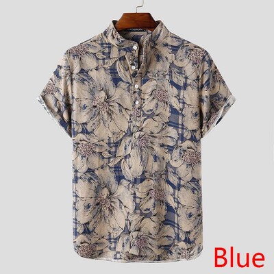 INCERUN Meeste trükitud Camisa Masculina suvine Hawaii pluus Meeste vintage särgid lühikeste varrukatega reväär Camisa vabaaja nööbid, pluusid