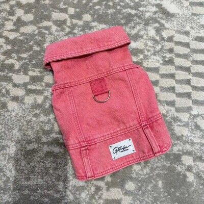 Нова дънкова жилетка за домашни любимци Изпран изцяло памучен деним Bixiong Bomei Teddy Модерни дрехи Палто за кучета Дрехи за кученца Жилетка за кучета Костюм за кучета