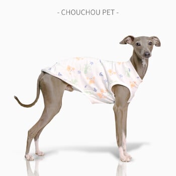 Καλοκαιρινά ρούχα για σκύλους Ιταλικά Greyhound Whippet καλοκαιρινό γιλέκο βαμβακερά εμπριμέ ρούχα για σκύλους