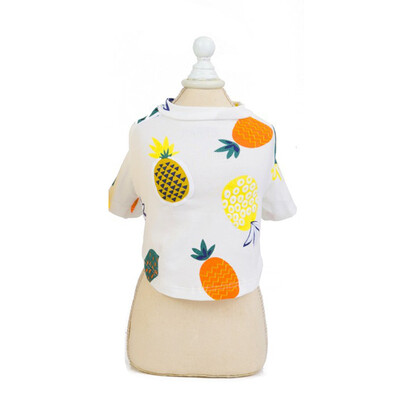 Odjeća za kućne ljubimce sa slatkim printom voća Ljetni pamučni prsluk za pse za male pse Chihuahua Pomeranian Puppy T-shirt Odjevna oprema ropa perro