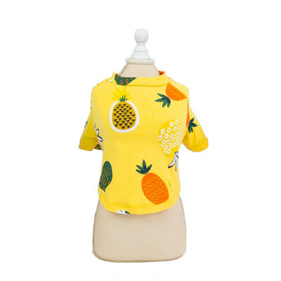 Odjeća za kućne ljubimce sa slatkim printom voća Ljetni pamučni prsluk za pse za male pse Chihuahua Pomeranian Puppy T-shirt Odjevna oprema ropa perro
