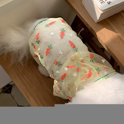 Ljetna četveronožna odjeća s kapuljačom od mrkve i mrkve, tanka, prozračna, otporna na komarce, hladna odjeća za pse, štene malog psa, medo