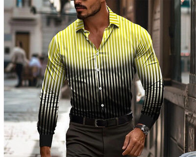 Nova muška košulja s 3D ispisom iz 2024., proljeće/ljeto, poslovna, ležerna košulja s dugim rukavima S-6XL, udobna tkanina