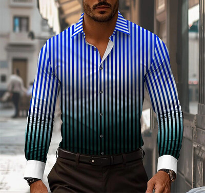 Nova muška košulja s 3D ispisom iz 2024., proljeće/ljeto, poslovna, ležerna košulja s dugim rukavima S-6XL, udobna tkanina