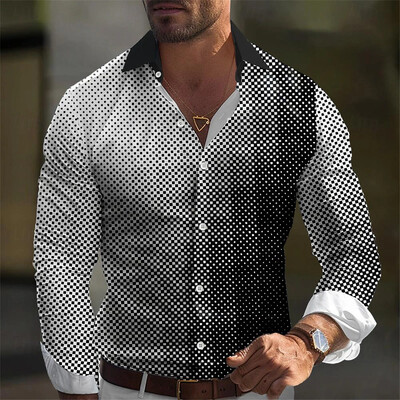 Nova muška košulja s 3D ispisom iz 2024., proljeće/ljeto, poslovna, ležerna košulja s dugim rukavima S-6XL, udobna tkanina