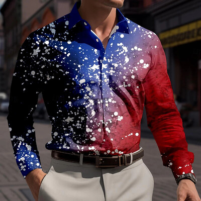 Nova muška košulja s 3D ispisom iz 2024., proljeće/ljeto, poslovna, ležerna košulja s dugim rukavima S-6XL, udobna tkanina