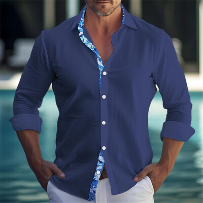 Nova muška košulja s 3D ispisom iz 2024., proljeće/ljeto, poslovna, ležerna košulja s dugim rukavima S-6XL, udobna tkanina