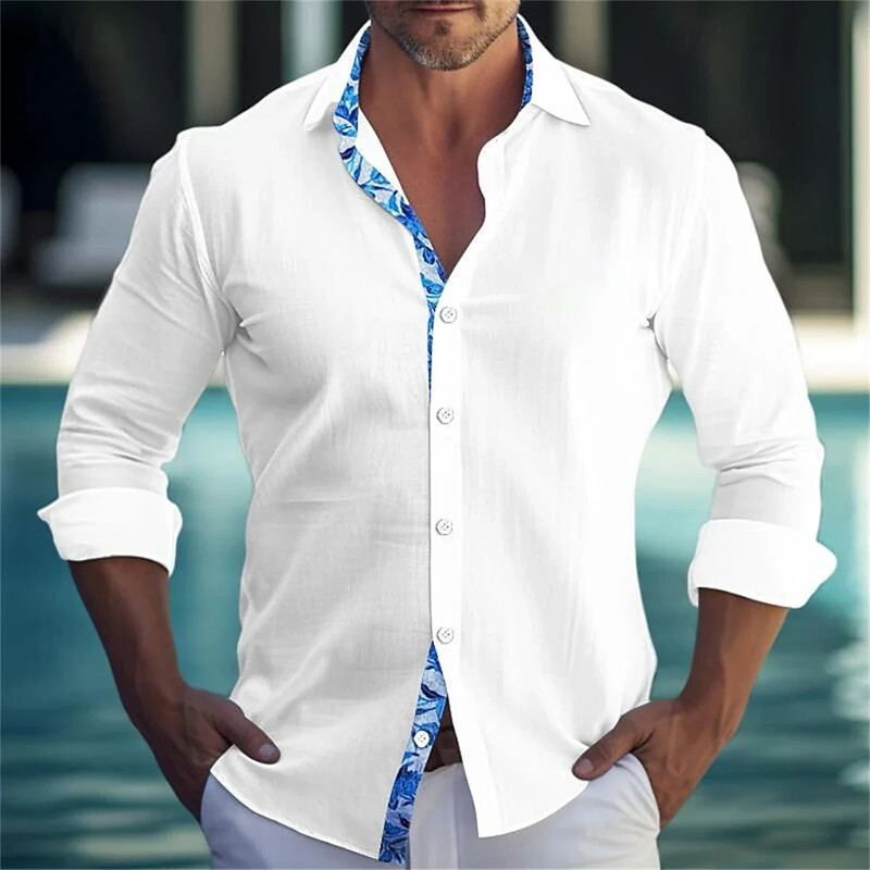 Nova muška košulja s 3D ispisom iz 2024., proljeće/ljeto, poslovna, ležerna košulja s dugim rukavima S-6XL, udobna tkanina