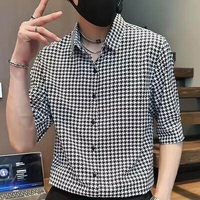 Muška moderna ljetna majica kratkih rukava 2024, novi dolazak, košulja s uzorkom ptica, moderna muška košulja za slobodno vrijeme