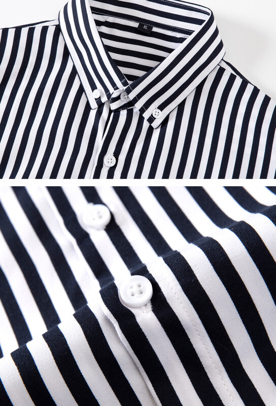 Ljeto 2023. Nova muška prugasta košulja Muška uska poslovna ležerna košulja dugih rukava