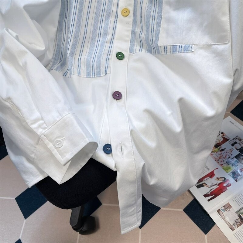 Toamnă, la modă, nasturi, nasturi, bluză cu mânecă lungă, cămăși neregulate răcoritoare, primăvară, simplitate, stil tânăr, topuri