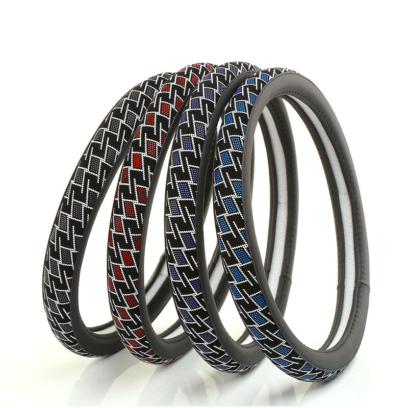 Four Seasons Universal Full Mesh κάλυμμα τιμονιού Διασυνοριακή αποστολή Ανθεκτικό στη φθορά Μοντέρνο δερμάτινο κάλυμμα λαβής αυτοκινήτου