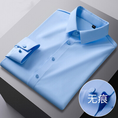 Muška ljetna košulja kratkih rukava Visoko elastična i besprijekorna cotta nova majica dugih rukava, tanka spandex koja se ne pegla, poslovna slobodno vrijeme