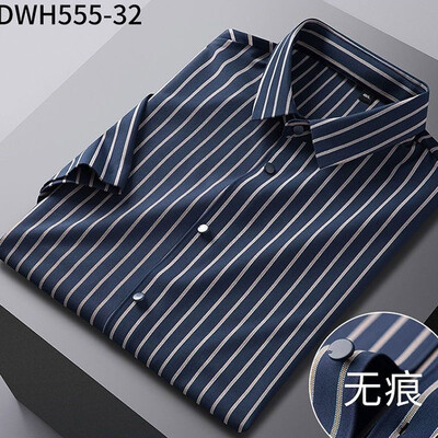 Muška ljetna košulja kratkih rukava Visoko elastična i besprijekorna cotta nova majica dugih rukava, tanka spandex koja se ne pegla, poslovna slobodno vrijeme