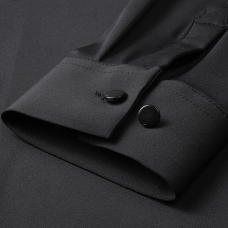 Muška ljetna košulja kratkih rukava Visoko elastična i besprijekorna cotta nova majica dugih rukava, tanka spandex koja se ne pegla, poslovna slobodno vrijeme