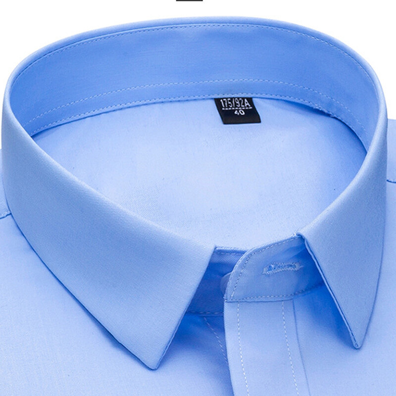 6XL 7XL 8XL 2023. Proljeće i jesen Nova čvrsta elastična muška majica dugih rukava otporna na nabore od bambusovih vlakana otporna na gužvanje