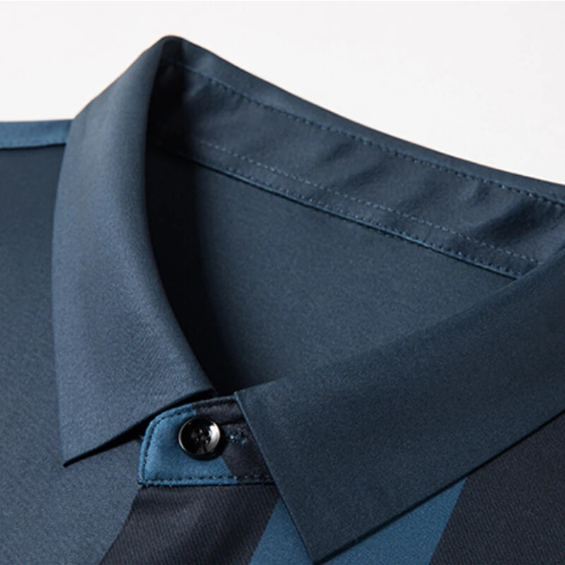 MLSHP Bešavne muške svečane košulje Luksuzne bešavne poslovne ležerne muške košulje dugih rukava Proljetne i jesenske tanke muške košulje 4XL