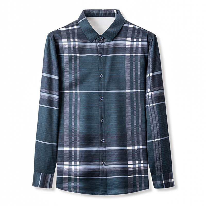 Korea stiilis meeste Slim Fit särk Kvaliteetne moeprindiga kevad-sügis pikkade varrukatega särk