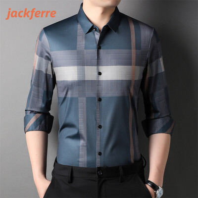 Cămăși bărbați Brand Fashion Comfortable 2024 Spring Classic Shirt #7026