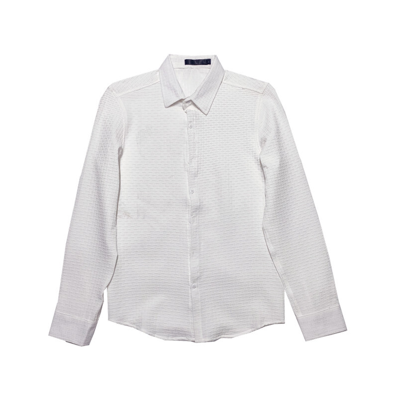 Chemise Homme Plus veličina 4XL-M Proljetne nove jednobojne karirane košulje dugih rukava za muškarce Odjeća 2023. uski kroj Ležerna smoking haljina za maturalnu večer