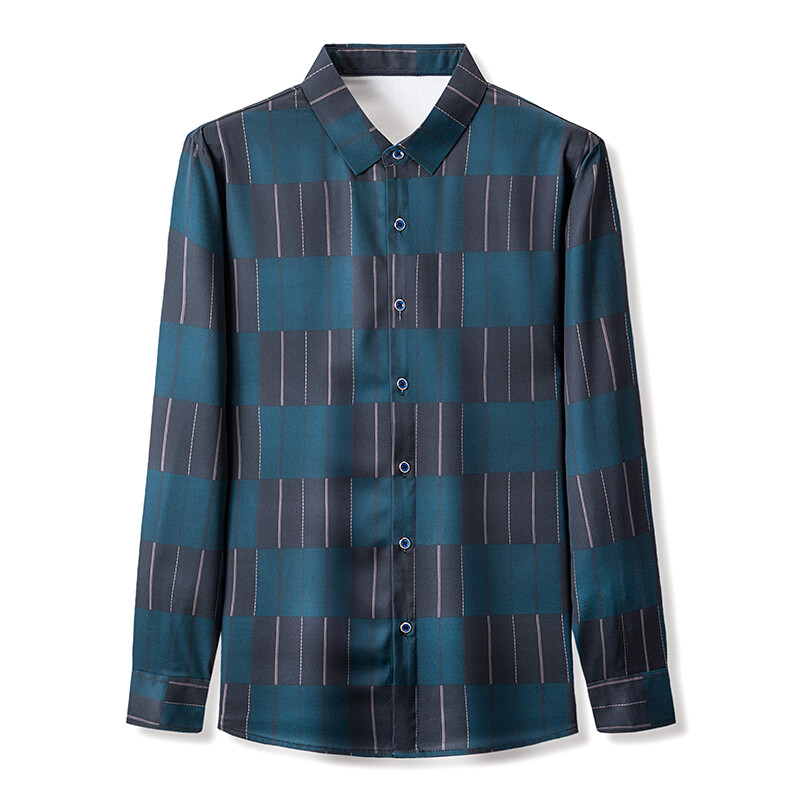 Ανδρικά πουκάμισα υψηλής ποιότητας ανοιξιάτικα μακρυμάνικα φθινοπώρου Κορεάτικα ανδρικά ρούχα Camisa Masculina