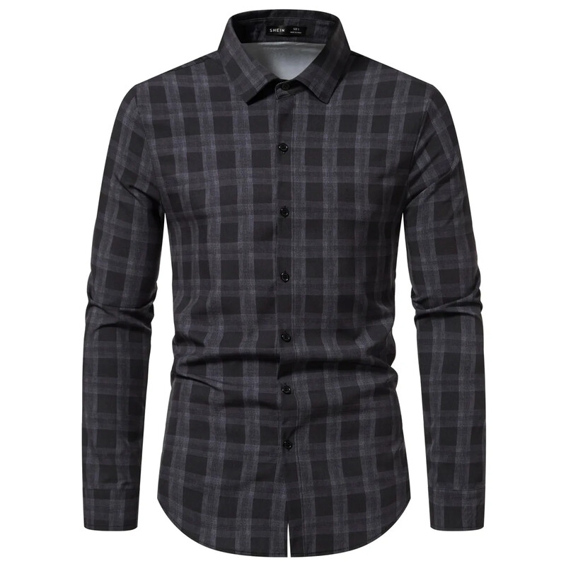 Νέο ανδρικό μακρυμάνικο πουκάμισο 2023 για άνοιξη και καλοκαίρι με ρίγες, λεπτά ανδρικά ρούχα