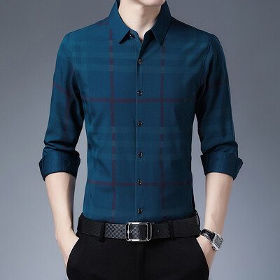 Kevadine ja sügisene meeste polokaelus, üherealine triibuline kontrastvärviline pikkade varrukatega kardigansärk, mood vabaaja pidulikud topid