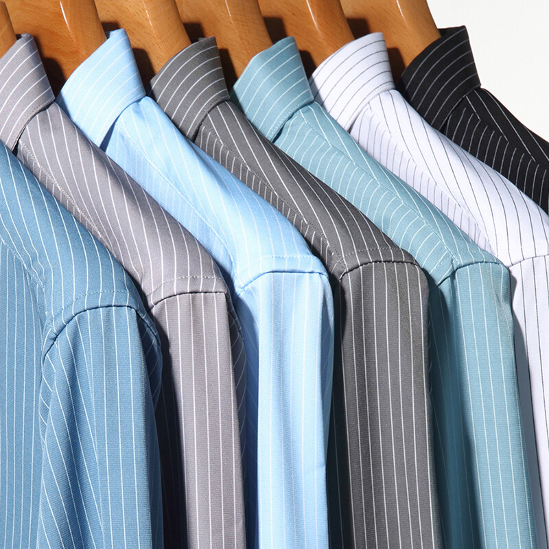 Ležerna poslovna muška prugasta košulja s dugim rukavima Novi dolasci Uski pripijeni poslovni kaput Muška trendovska marka Formalna kapa