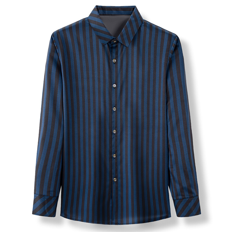 Dizajnerske marke 2023. prugaste muške košulje za muškarce korejska modna košulja dugih rukava luksuzna haljina ležerna odjeća jersey 131