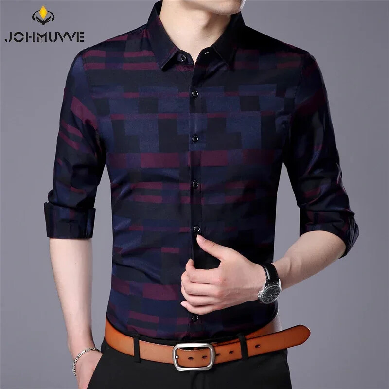 Muška ležerna poslovna majica dugih rukava Formalna uredska muška majica