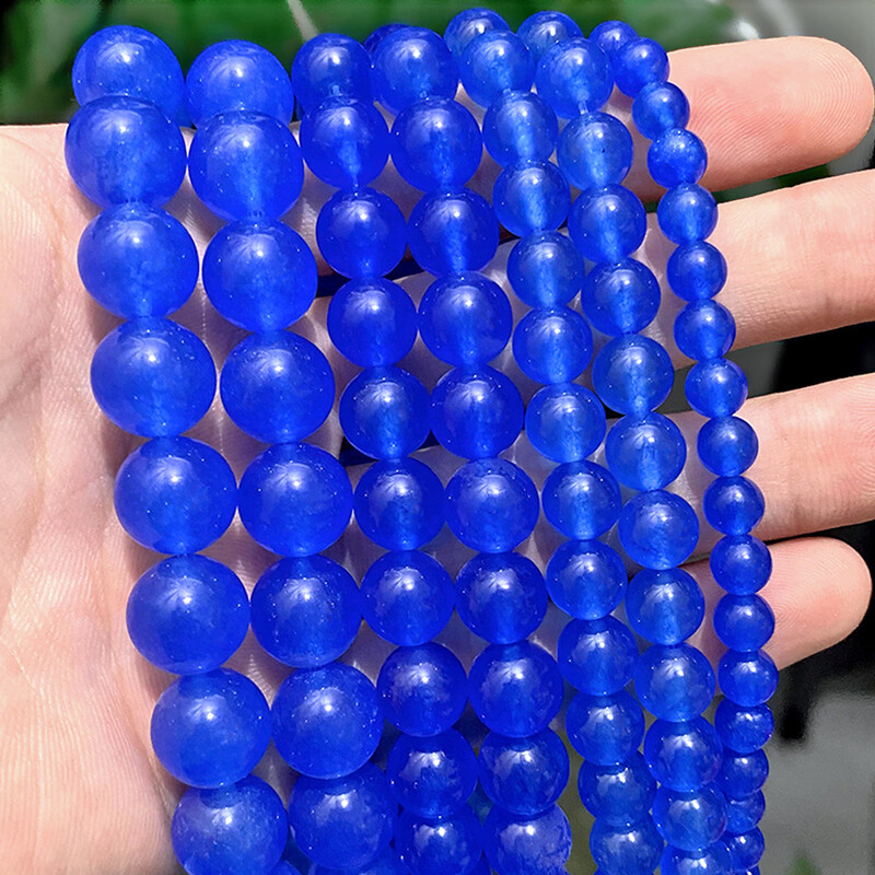 Natural Chalcedony Beads DIY Jewelry Accessories Handmade Beads Semi-finished Jade Beads Factory Άμεσες πωλήσεις