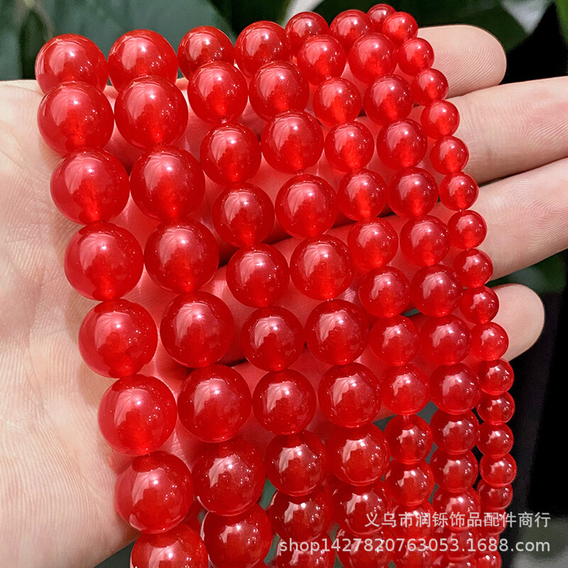 Natural Chalcedony Beads DIY Jewelry Accessories Handmade Beads Semi-finished Jade Beads Factory Άμεσες πωλήσεις