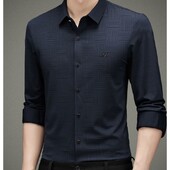 Proljetni i jesenski muški kardigan s polo ovratnikom s jednorednim kopčanjem Karirani vez Jednobojna majica dugih rukava Donji dio majice Gornji dijelovi