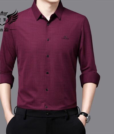 Proljetni i jesenski muški kardigan s polo ovratnikom s jednorednim kopčanjem Karirani vez Jednobojna majica dugih rukava Donji dio majice Gornji dijelovi