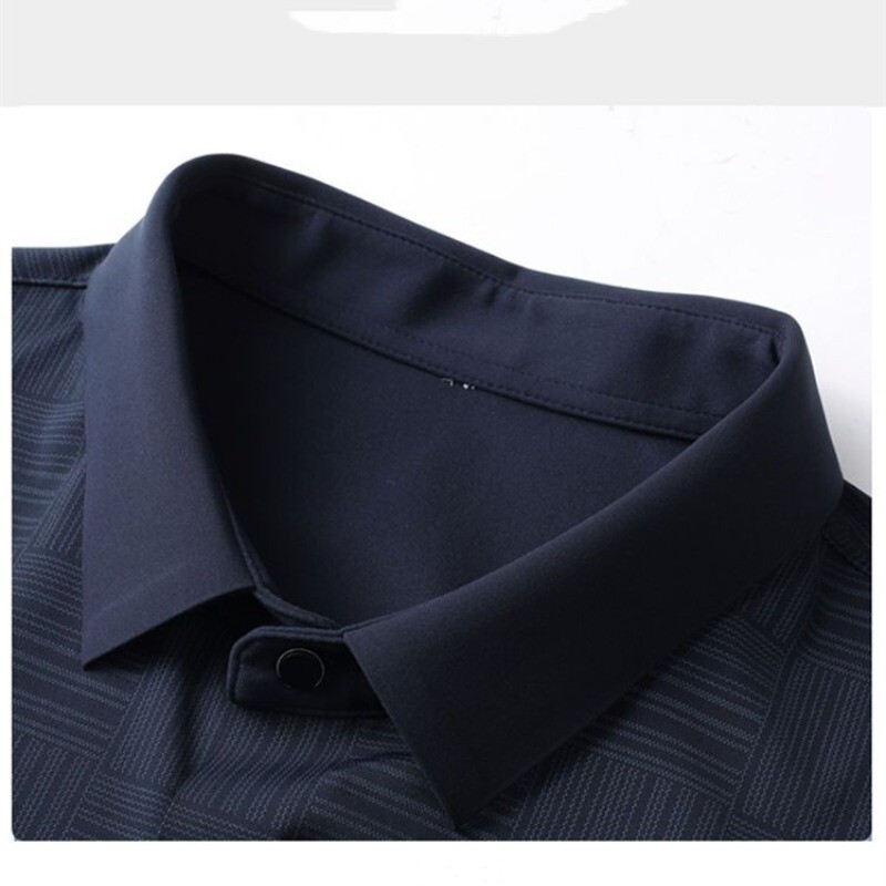 Proljetni i jesenski muški kardigan s polo ovratnikom s jednorednim kopčanjem Karirani vez Jednobojna majica dugih rukava Donji dio majice Gornji dijelovi