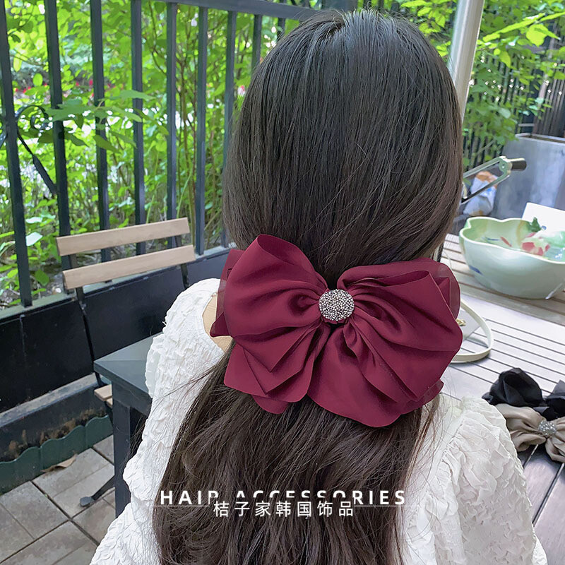 B924 Velika kopča za kosu s vrpcom u korejskom stilu Gornja kopča za šumsku djevojku Kristalna kopča za veliki rep Ženski dodaci za kosu