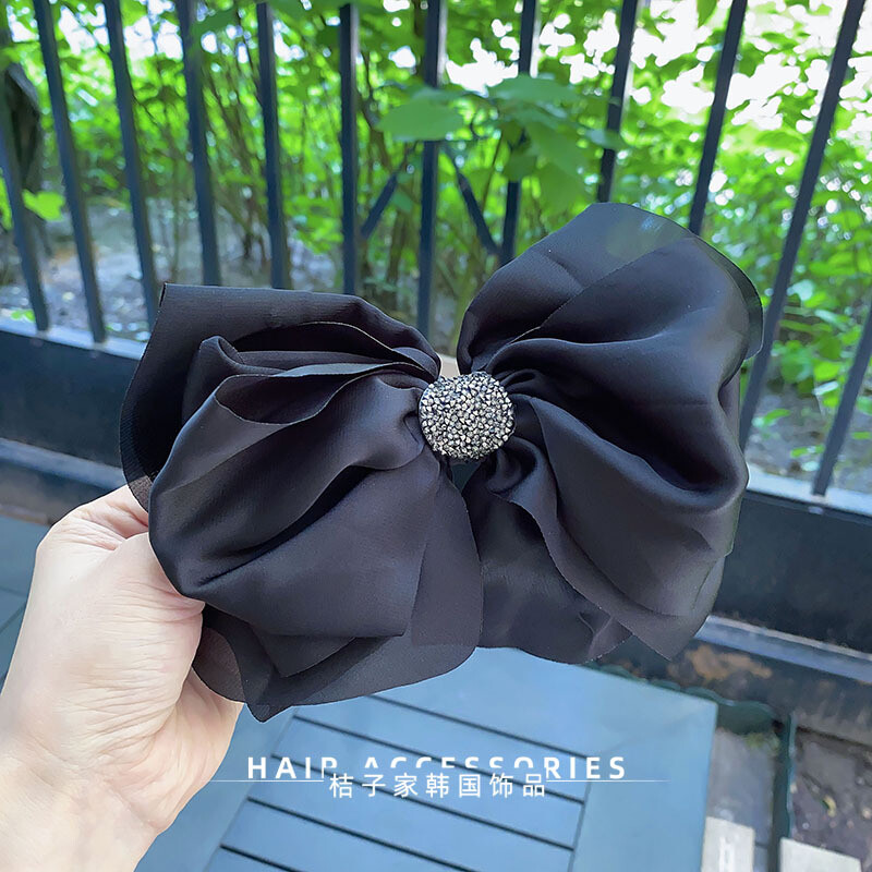 B924 Velika kopča za kosu s vrpcom u korejskom stilu Gornja kopča za šumsku djevojku Kristalna kopča za veliki rep Ženski dodaci za kosu