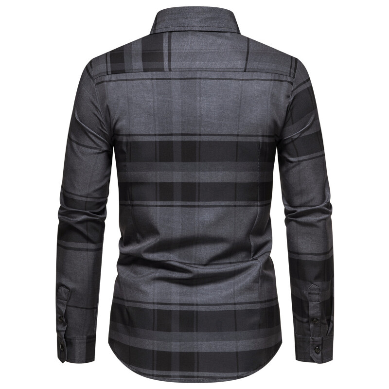 2023 г. Нова мъжка висококачествена риза, широки бизнес ежедневни копринени гладки ризи с дълъг ръкав, мъжки ризи