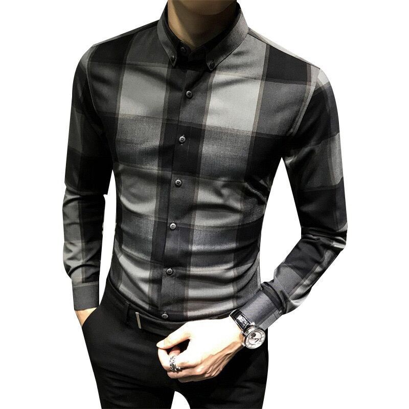 Sügisene KPOP-moe stiil Harajuku Slim Fit topid lahtised vabaaja särk, terava kaelusega, trükitud pikkade varrukatega nööpblusa