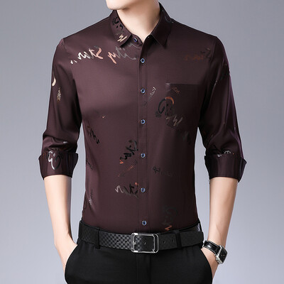 Modne muške ležerne košulje, muška poslovna košulja dugih rukava, muške široke majice s džepovima